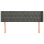 Cabecero de terciopelo gris oscuro 163x16x78/88 cm de vidaXL, Cabeceros y pies de cama - Ref: Foro24-3119159, Precio: 87,30 €...