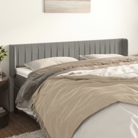 Cabecero de terciopelo gris claro 203x16x78/88 cm de vidaXL, Cabeceros y pies de cama - Ref: Foro24-3119072, Precio: 68,80 €,...