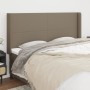 Headboard with ears in taupe gray fabric 203x16x118/128 cm by vidaXL, Headboards and footboards - Ref: Foro24-3119326, Price:...