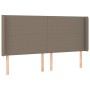 Headboard with ears in taupe gray fabric 183x16x118/128 cm by vidaXL, Headboards and footboards - Ref: Foro24-3119318, Price:...