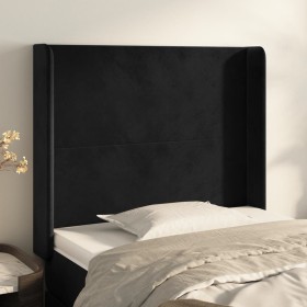 Headboard with black velvet ears 103x16x118/128 cm by vidaXL, Headboards and footboards - Ref: Foro24-3119344, Price: 85,99 €...