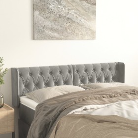 Light gray velvet headboard 163x16x78/88 cm by vidaXL, Headboards and footboards - Ref: Foro24-3119158, Price: 88,79 €, Disco...