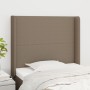 Headboard with ears in taupe gray fabric 93x16x118/128 cm by vidaXL, Headboards and footboards - Ref: Foro24-3119286, Price: ...