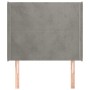 Headboard with light gray velvet ears 93x16x118/128 cm by vidaXL, Headboards and footboards - Ref: Foro24-3119336, Price: 75,...