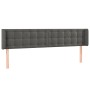 Cabecero de terciopelo gris oscuro 183x16x78/88 cm de vidaXL, Cabeceros y pies de cama - Ref: Foro24-3119263, Precio: 77,97 €...