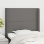 Cabecero con orejas de tela gris oscuro 103x16x118/128 cm de vidaXL, Cabeceros y pies de cama - Ref: Foro24-3119431, Precio: ...