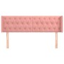 Cabecero de terciopelo rosa 163x16x78/88 cm de vidaXL, Cabeceros y pies de cama - Ref: Foro24-3119163, Precio: 86,99 €, Descu...