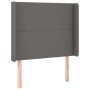 Headboard with ears gray synthetic leather 83x16x118/128cm by vidaXL, Headboards and footboards - Ref: Foro24-3119376, Price:...