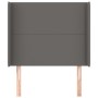 Headboard with ears gray synthetic leather 83x16x118/128cm by vidaXL, Headboards and footboards - Ref: Foro24-3119376, Price:...