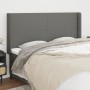 Headboard with dark gray fabric ears 203x16x118/128 cm by vidaXL, Headboards and footboards - Ref: Foro24-3119323, Price: 132...