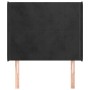 Headboard with black velvet ears 93x16x118/128 cm by vidaXL, Headboards and footboards - Ref: Foro24-3119338, Price: 87,51 €,...