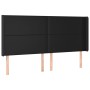 Headboard with black synthetic leather ears 163x16x118/128 cm by vidaXL, Headboards and footboards - Ref: Foro24-3119396, Pri...