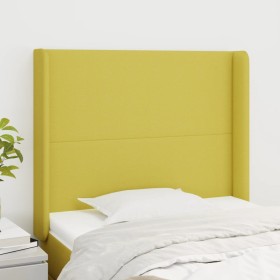 Headboard with green fabric ears 103x16x118/128 cm by vidaXL, Headboards and footboards - Ref: Foro24-3119297, Price: 64,99 €...