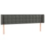 Cabecero de terciopelo gris oscuro 163x16x78/88 cm de vidaXL, Cabeceros y pies de cama - Ref: Foro24-3119257, Precio: 78,50 €...