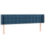 Dark blue velvet headboard 203x16x78/88 cm by vidaXL, Headboards and footboards - Ref: Foro24-3119272, Price: 79,65 €, Discou...