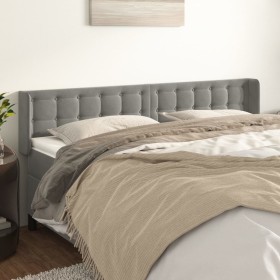 Cabecero de terciopelo gris claro 183x16x78/88 cm de vidaXL, Cabeceros y pies de cama - Ref: Foro24-3119262, Precio: 78,07 €,...