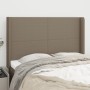 Headboard with ears in taupe gray fabric 147x16x118/128 cm by vidaXL, Headboards and footboards - Ref: Foro24-3119302, Price:...