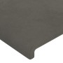 Cabecero con orejas de terciopelo gris oscuro 163x16x118/128 cm de vidaXL, Cabeceros y pies de cama - Ref: Foro24-3119355, Pr...