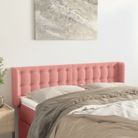 Pink velvet headboard 147x16x78/88 cm by vidaXL, Headboards and footboards - Ref: Foro24-3119255, Price: 71,80 €, Discount: %