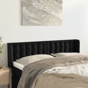 Cabecero de terciopelo negro 147x16x78/88 cm de vidaXL, Cabeceros y pies de cama - Ref: Foro24-3119252, Precio: 71,90 €, Desc...