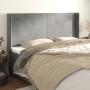 Cabecero con orejas de terciopelo gris claro 183x16x118/128 cm de vidaXL, Cabeceros y pies de cama - Ref: Foro24-3119360, Pre...