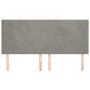 Headboard with light gray velvet ears 183x16x118/128 cm by vidaXL, Headboards and footboards - Ref: Foro24-3119360, Price: 12...