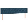 Cabecero de terciopelo azul oscuro 183x16x78/88 cm de vidaXL, Cabeceros y pies de cama - Ref: Foro24-3119168, Precio: 93,57 €...