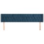 Cabecero de terciopelo azul oscuro 183x16x78/88 cm de vidaXL, Cabeceros y pies de cama - Ref: Foro24-3119168, Precio: 93,57 €...