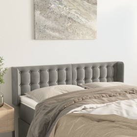 Cabecero de terciopelo gris claro 147x16x78/88 cm de vidaXL, Cabeceros y pies de cama - Ref: Foro24-3119250, Precio: 72,88 €,...