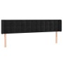 Black velvet headboard 203x16x78/88 cm by vidaXL, Headboards and footboards - Ref: Foro24-3119270, Price: 82,92 €, Discount: %