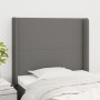 Headboard with dark gray fabric ears 83x16x118/128 cm by vidaXL, Headboards and footboards - Ref: Foro24-3119275, Price: 70,4...