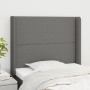 Cabecero con orejas de tela gris oscuro 83x16x118/128 cm de vidaXL, Cabeceros y pies de cama - Ref: Foro24-3119415, Precio: 6...