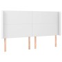 Headboard with white synthetic leather ears 183x16x118/128 cm by vidaXL, Headboards and footboards - Ref: Foro24-3119403, Pri...