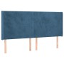 Headboard with dark blue velvet ears 203x16x118/128 cm by vidaXL, Headboards and footboards - Ref: Foro24-3119370, Price: 139...