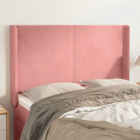 Headboard with pink velvet ears 147x16x118/128 cm by vidaXL, Headboards and footboards - Ref: Foro24-3119353, Price: 119,16 €...