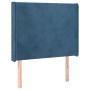 Headboard with dark blue velvet ears 93x16x118/128 cm by vidaXL, Headboards and footboards - Ref: Foro24-3119340, Price: 78,4...