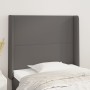 Headboard with ears gray synthetic leather 103x16x118/128cm by vidaXL, Headboards and footboards - Ref: Foro24-3119388, Price...