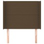 Headboard with dark brown fabric ears 103x16x118/128 cm by vidaXL, Headboards and footboards - Ref: Foro24-3119433, Price: 69...