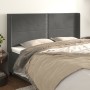 Headboard with dark gray velvet ears 203x16x118/128 cm by vidaXL, Headboards and footboards - Ref: Foro24-3119507, Price: 120...