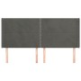 Headboard with dark gray velvet ears 203x16x118/128 cm by vidaXL, Headboards and footboards - Ref: Foro24-3119507, Price: 120...