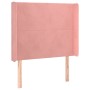 Cabecero con orejas de terciopelo rosa 83x16x118/128 cm de vidaXL, Cabeceros y pies de cama - Ref: Foro24-3119335, Precio: 72...