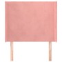 Cabecero con orejas de terciopelo rosa 83x16x118/128 cm de vidaXL, Cabeceros y pies de cama - Ref: Foro24-3119335, Precio: 72...