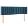 Cabecero de terciopelo azul oscuro 147x16x78/88 cm de vidaXL, Cabeceros y pies de cama - Ref: Foro24-3119254, Precio: 74,83 €...