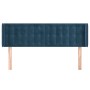 Cabecero de terciopelo azul oscuro 147x16x78/88 cm de vidaXL, Cabeceros y pies de cama - Ref: Foro24-3119254, Precio: 74,83 €...