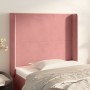 Cabecero con orejas de terciopelo rosa 103x16x118/128 cm de vidaXL, Cabeceros y pies de cama - Ref: Foro24-3119347, Precio: 8...