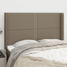 Headboard with ears in taupe gray fabric 147x16x118/128 cm by vidaXL, Headboards and footboards - Ref: Foro24-3119442, Price:...