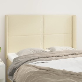 Headboard with ears cream synthetic leather 147x16x118/128cm by vidaXL, Headboards and footboards - Ref: Foro24-3119532, Pric...