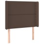 Headboard with brown synthetic leather ears 103x16x118/128 cm by vidaXL, Headboards and footboards - Ref: Foro24-3119527, Pri...