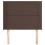 Headboard with brown synthetic leather ears 103x16x118/128 cm by vidaXL, Headboards and footboards - Ref: Foro24-3119527, Pri...