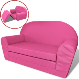 Sillón flip-out para niños rosa de vidaXL, Sillas y tronas para niños - Ref: Foro24-243258, Precio: 107,99 €, Descuento: %